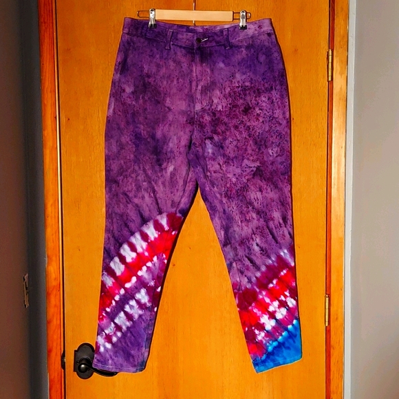 None Denim - Purple Tie Dye Jeans